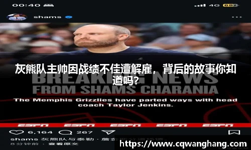 灰熊队主帅因战绩不佳遭解雇，背后的故事你知道吗？